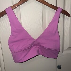 Pink Lululemon V-neck bra, size 8